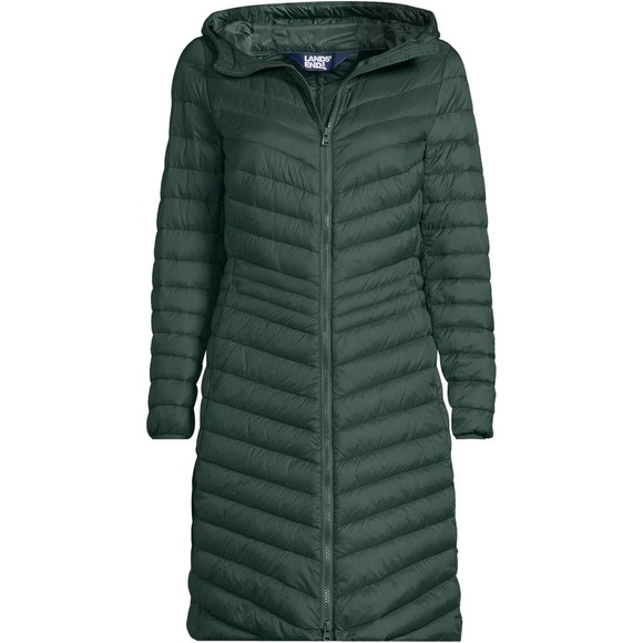 NWT LANDS END Women's Wanderweight Packable Down Coat - Picture 1 of 6